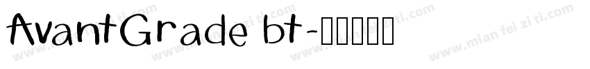 AvantGrade bt字体转换